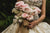 Bridal bouquet (Large Pink roses/White long stems)